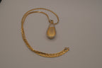 Vintage green cabochon pendant necklace