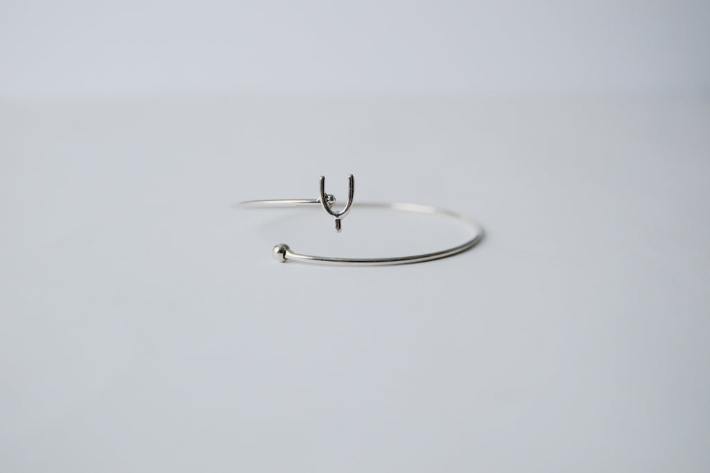 Dainty Wishbone Silver Cuff