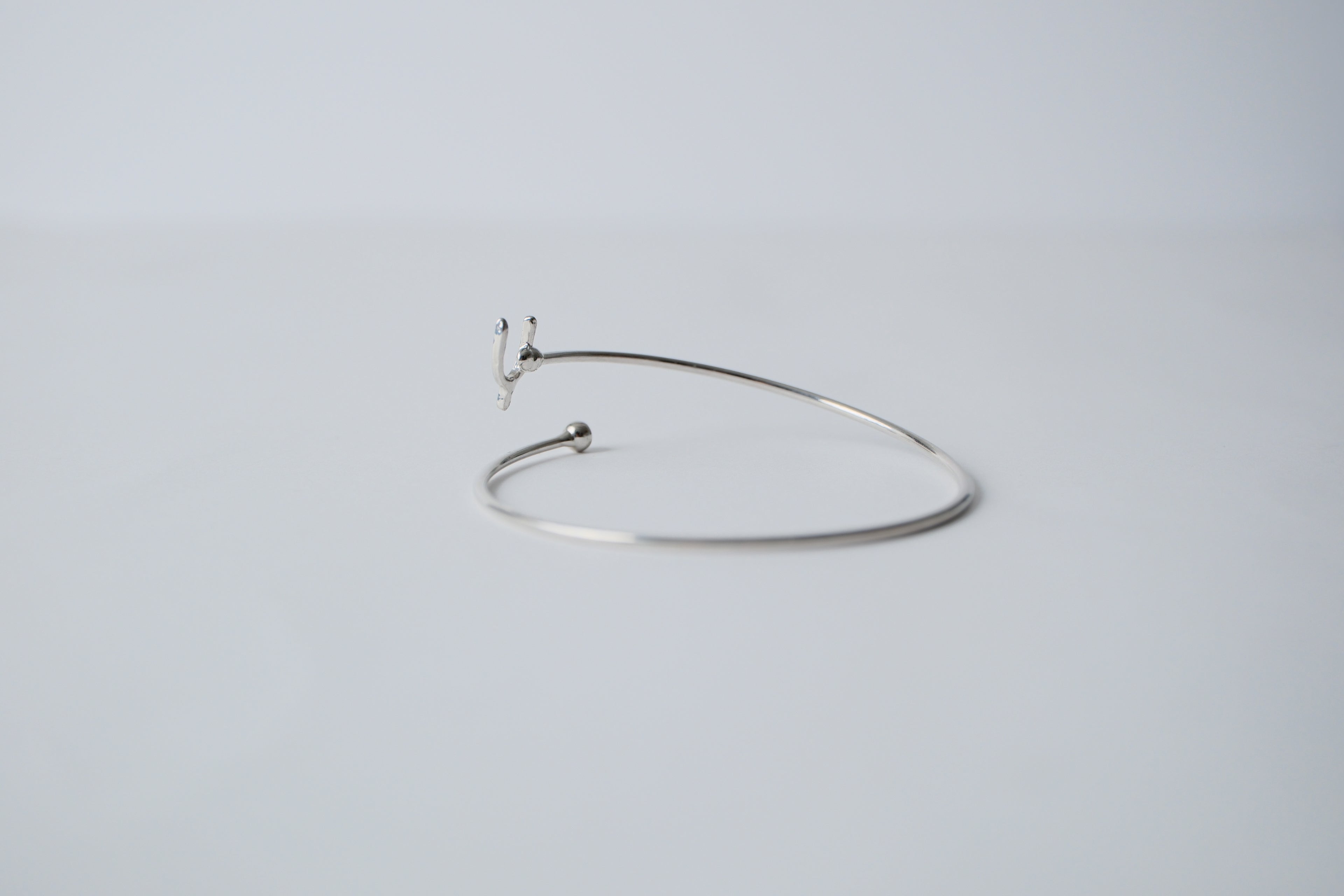 Dainty Wishbone Silver Cuff