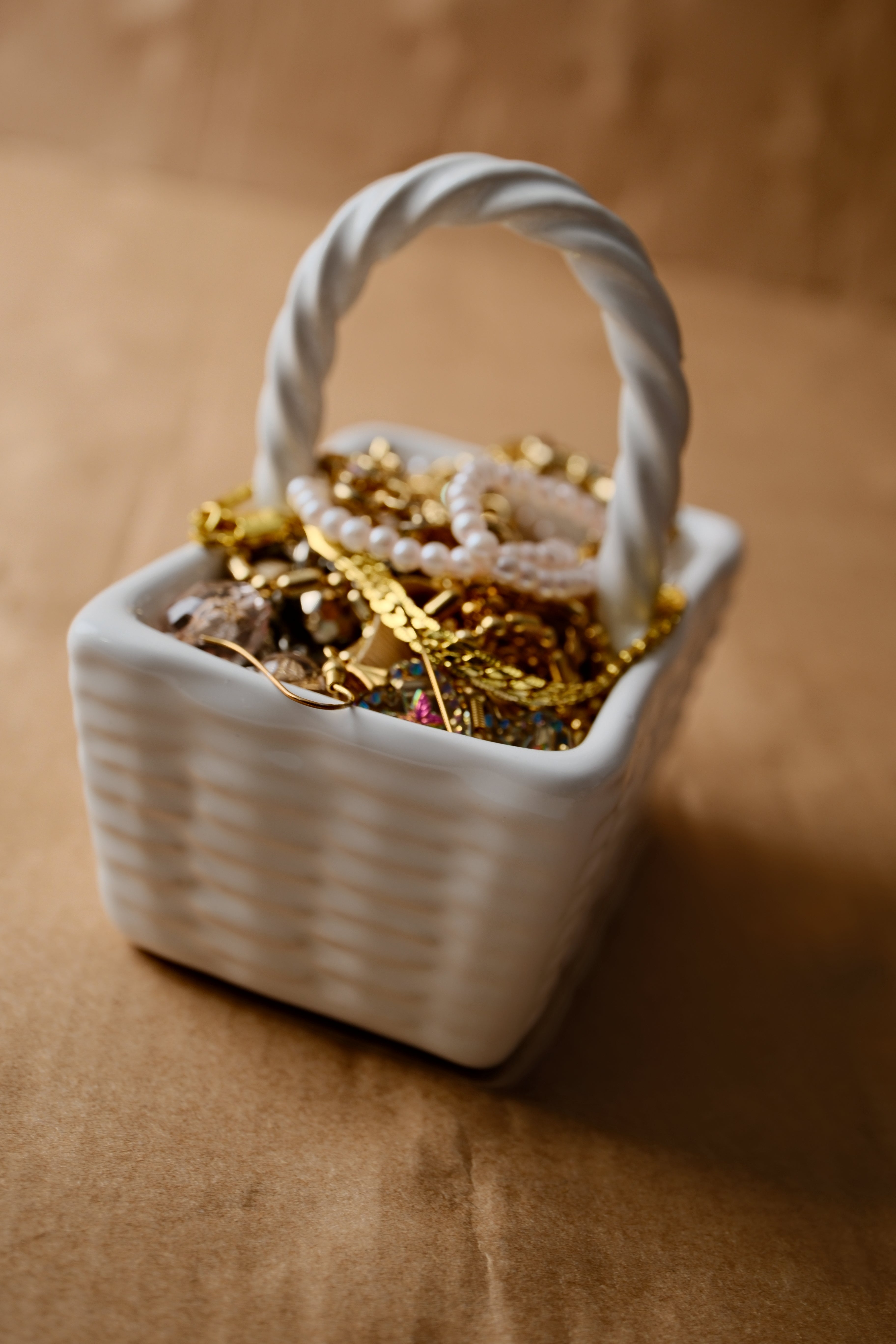 Gold Coquette mystery jewellery jar