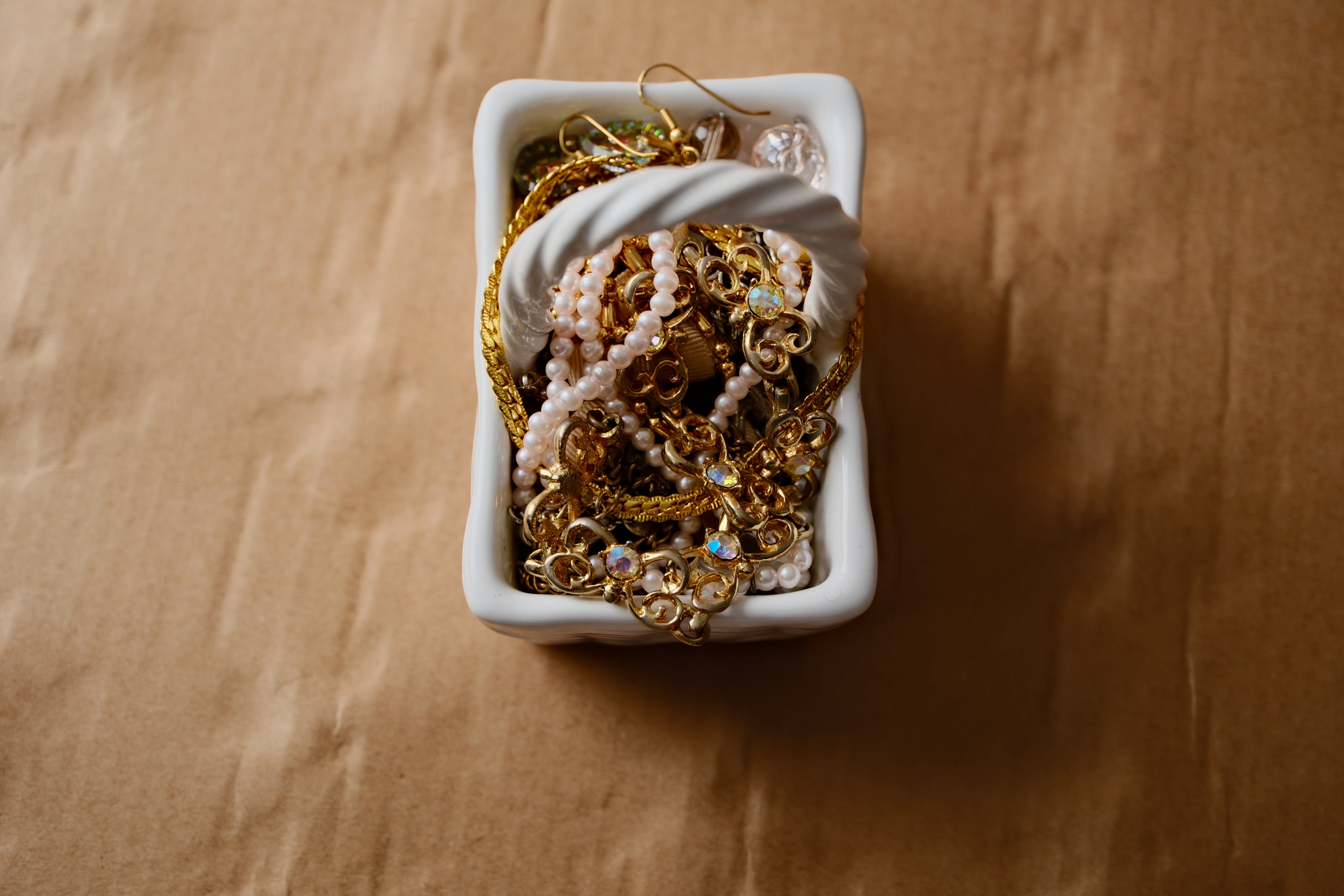 Gold Coquette mystery jewellery jar