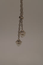 Vintage faux Pearl Bolo tie necklace&nbsp;
