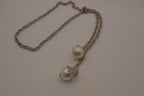 Vintage faux Pearl Bolo tie necklace&nbsp;