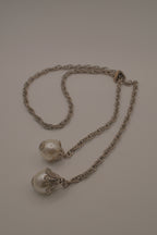 Vintage faux Pearl Bolo tie necklace&nbsp;