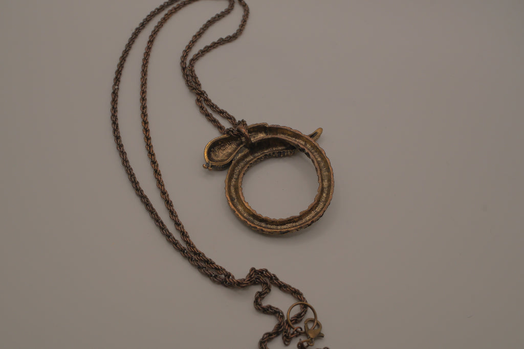 Vintage snake pendant necklace