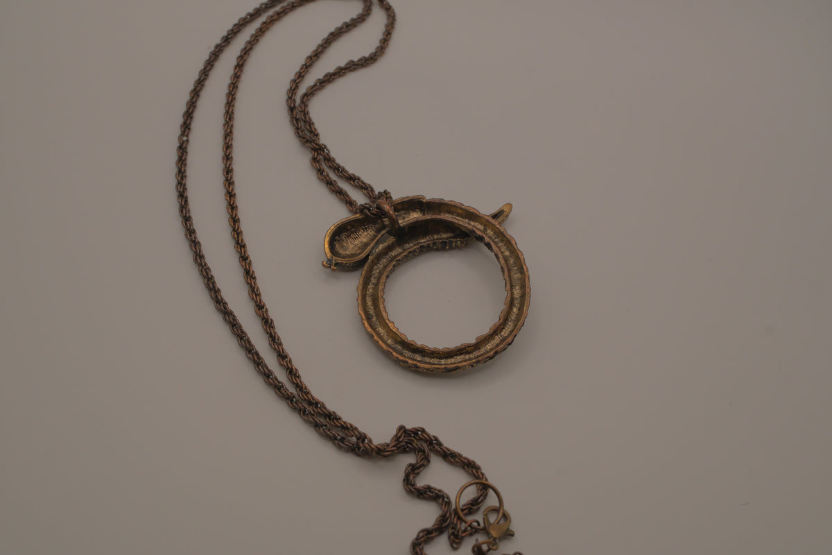 Vintage snake pendant necklace