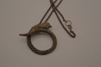 Vintage snake pendant necklace