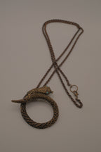 Vintage snake pendant necklace