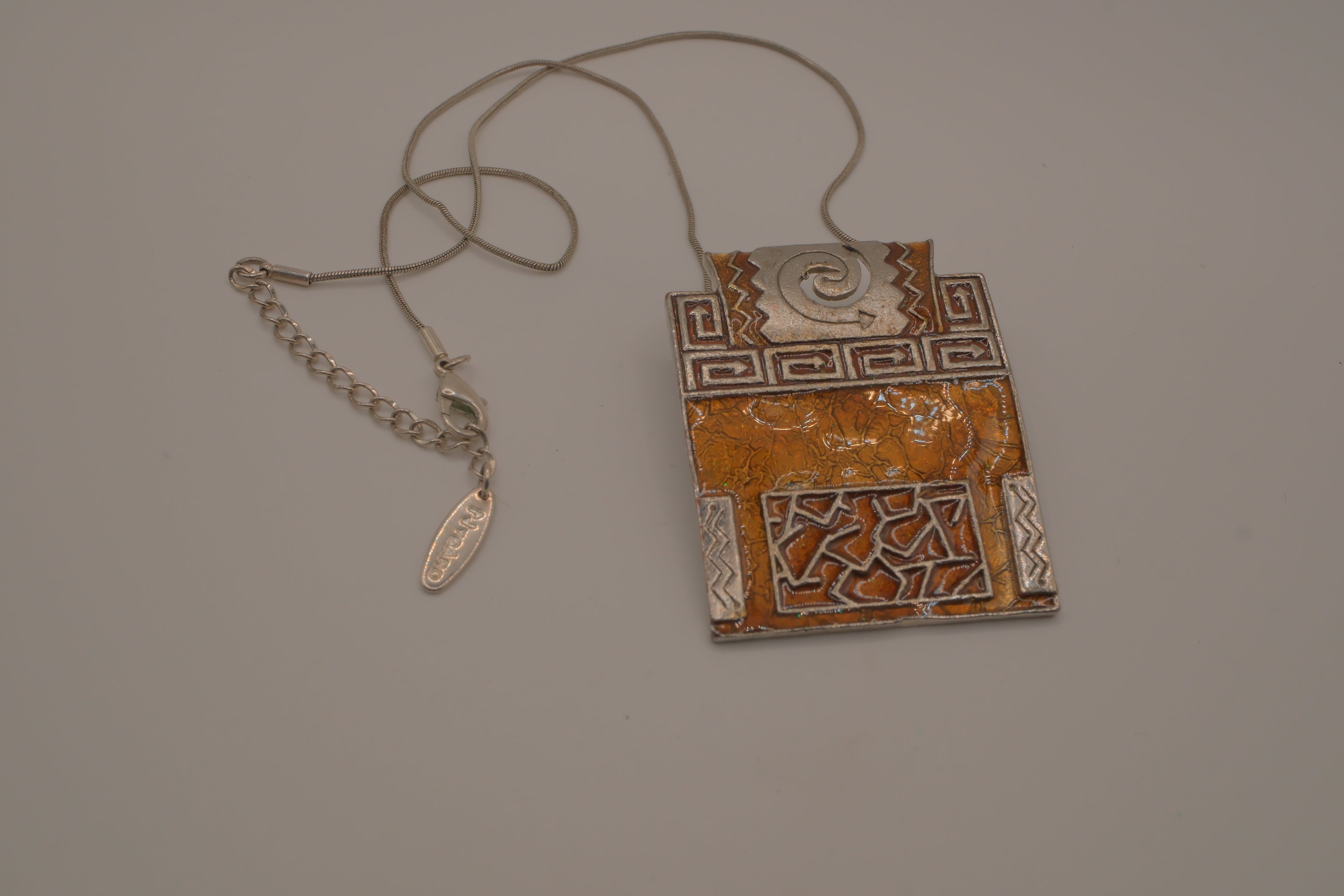 Nygard brutalist statement pendant necklace