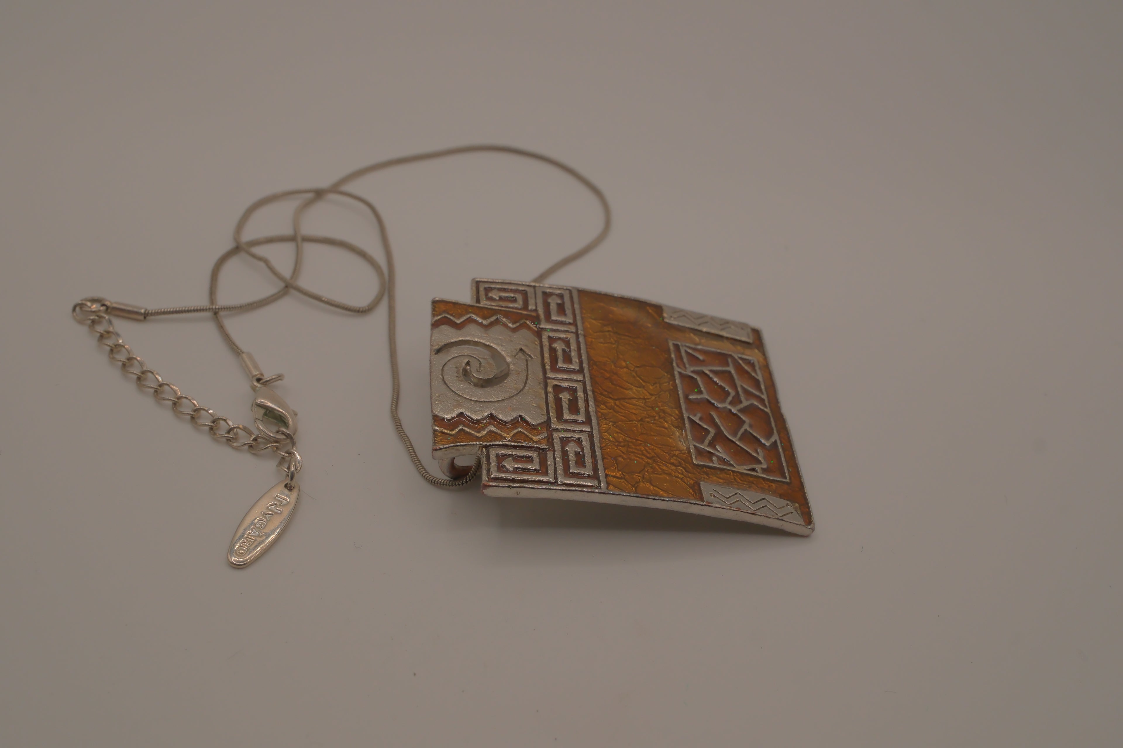 Nygard brutalist statement pendant necklace