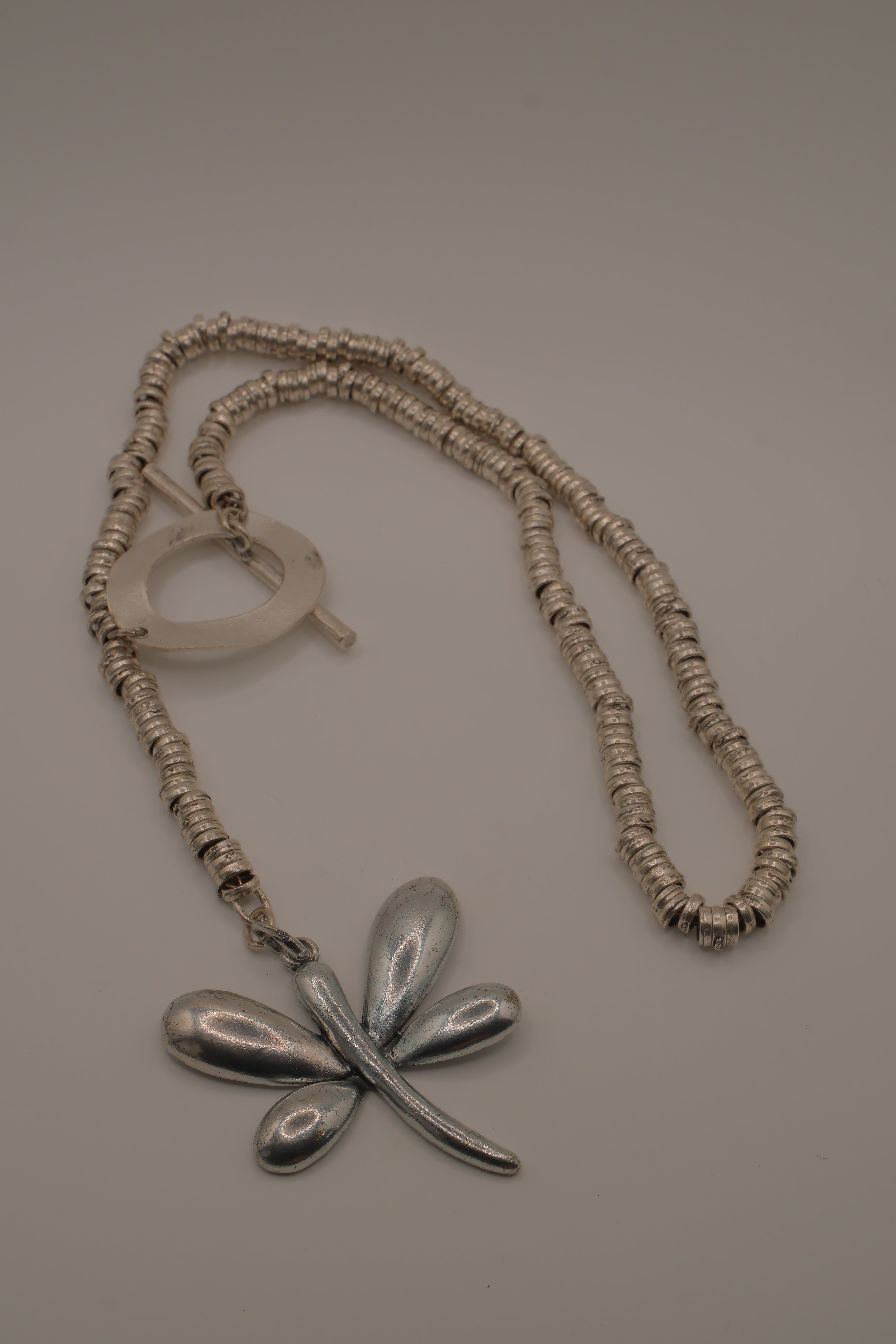 Dragonfly statement pendant necklace