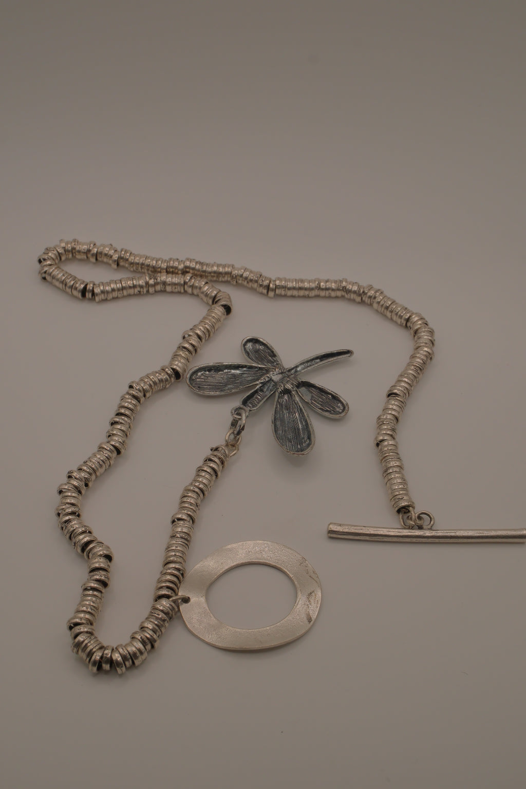 Dragonfly statement pendant necklace