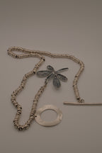 Dragonfly statement pendant necklace