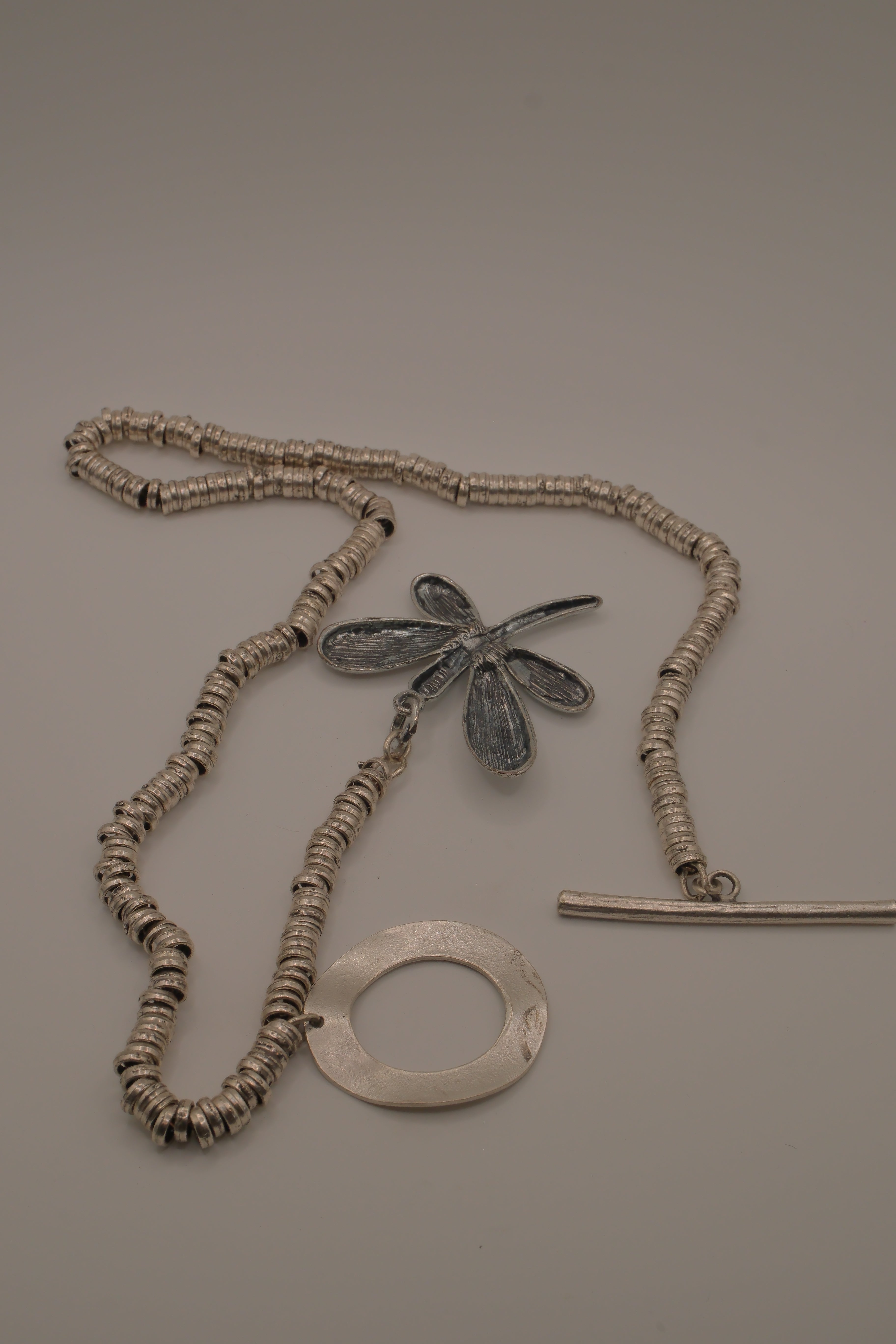 Dragonfly statement pendant necklace