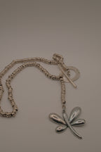 Dragonfly statement pendant necklace