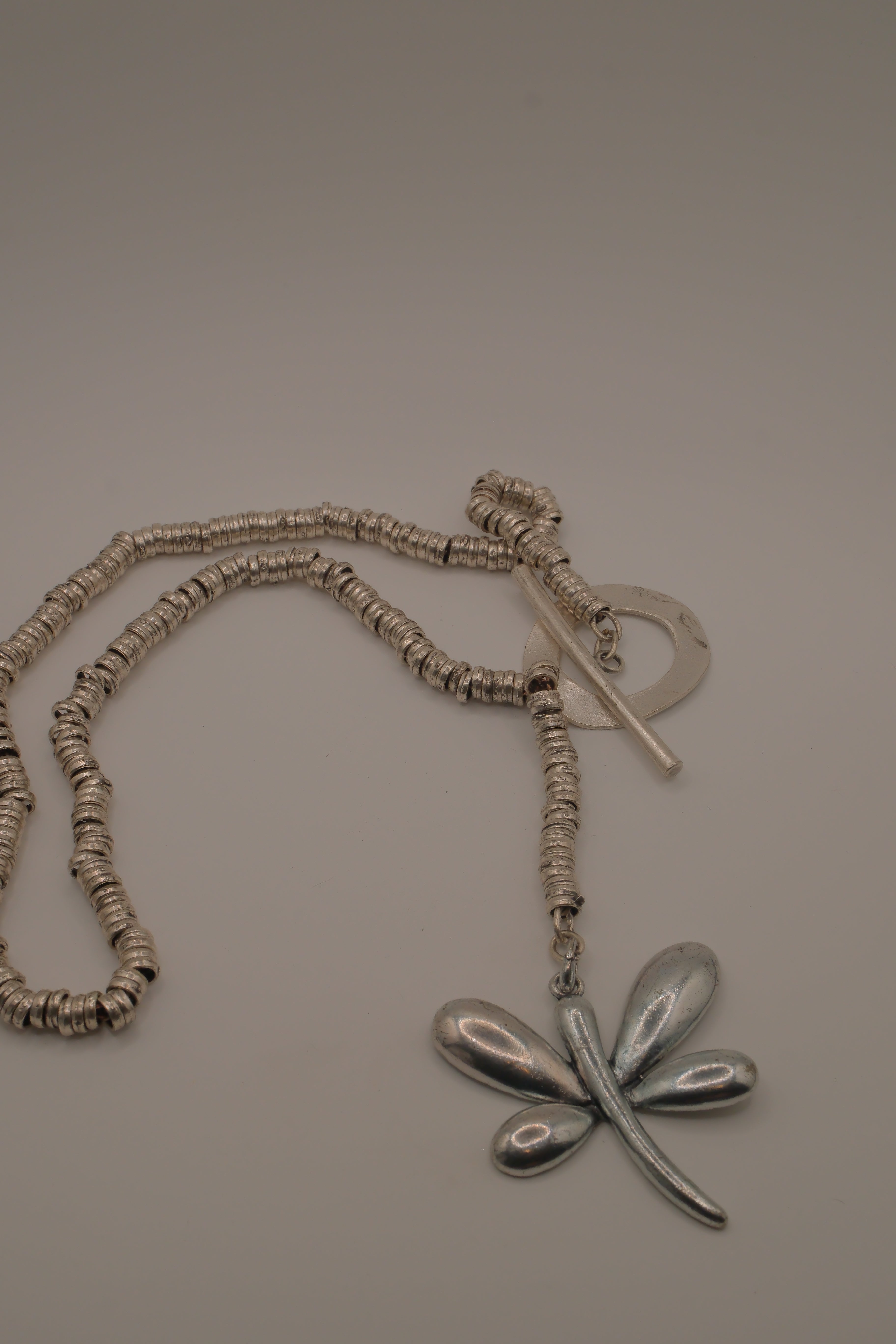 Dragonfly statement pendant necklace