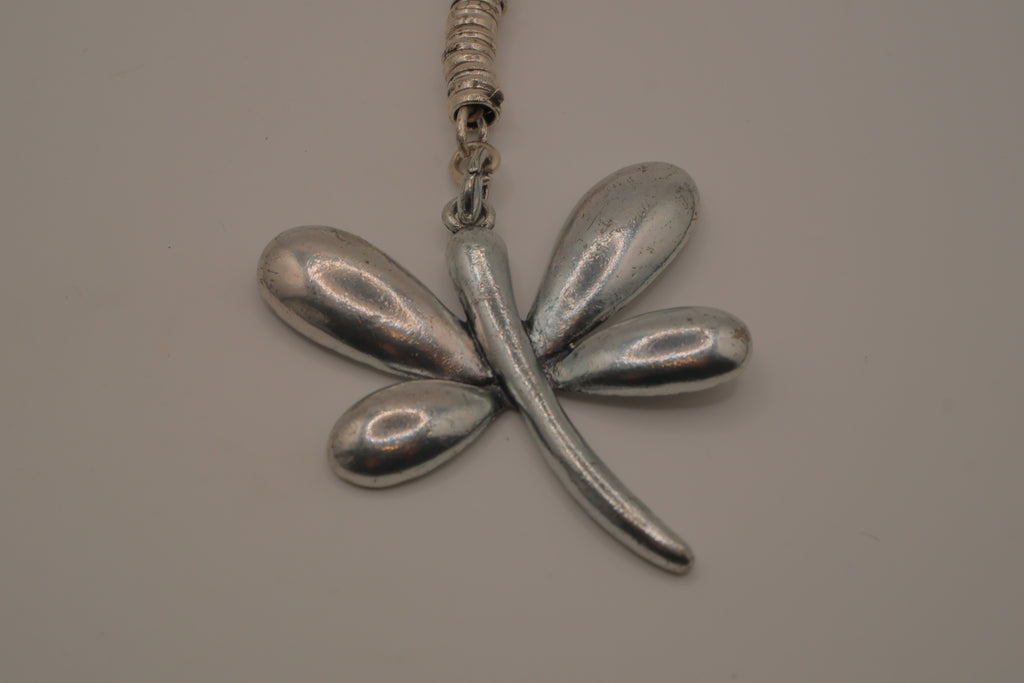 Dragonfly statement pendant necklace