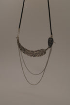 Nygard Bohemian-style layered feather necklace&nbsp;