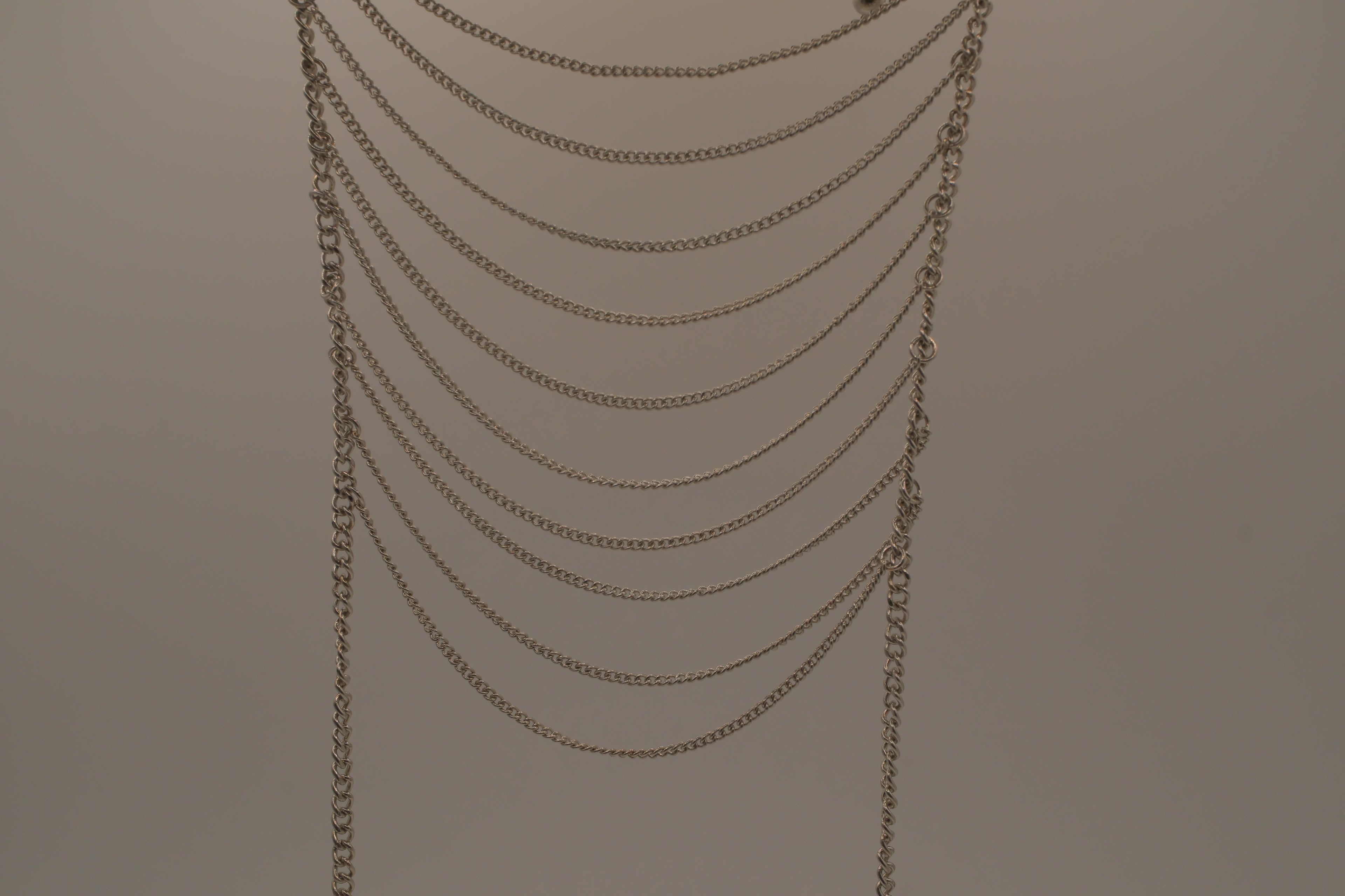 Bizou silver multi-strand statement necklace