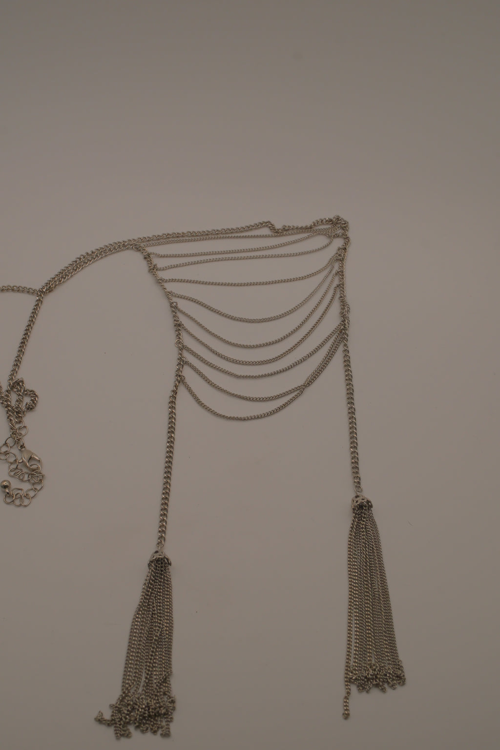 Bizou silver multi-strand statement necklace