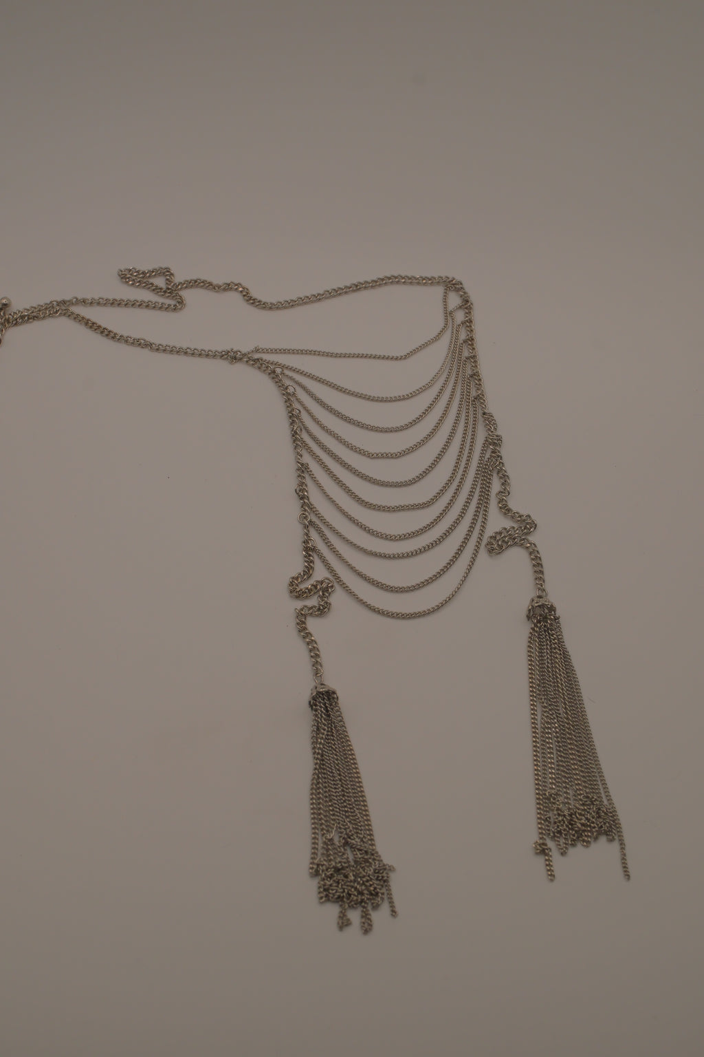 Bizou silver multi-strand statement necklace