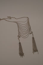 Bizou silver multi-strand statement necklace