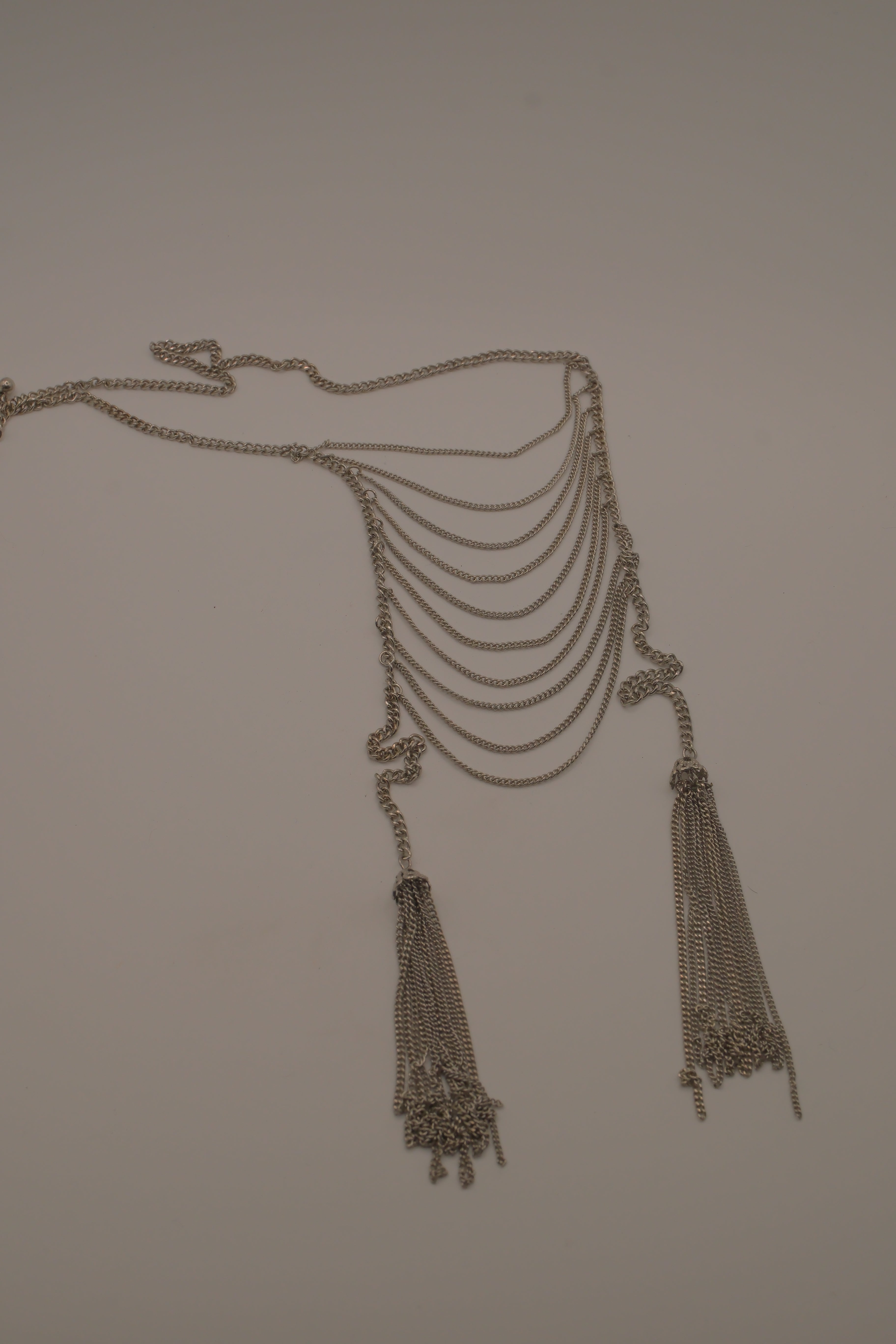 Bizou silver multi-strand statement necklace