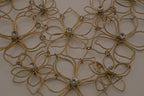 Reworked Wire Flower Chain Statement Necklace