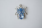 Blue Rhinestone Spider Pendant