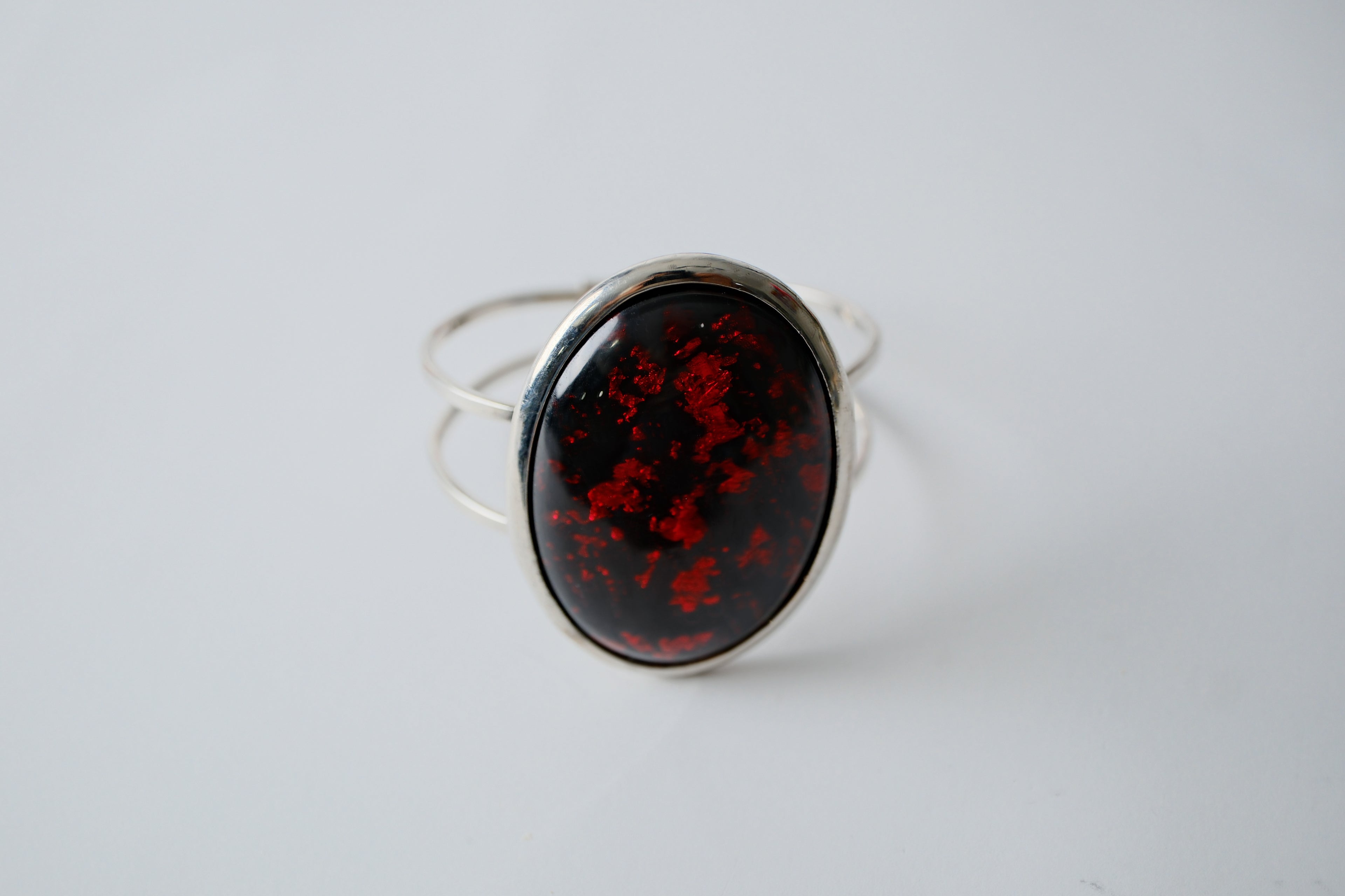 Vintage Red foil-backed Statement Cuff