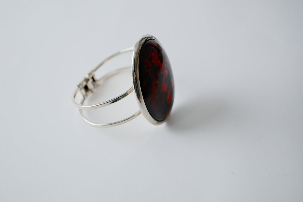 Vintage Red foil-backed Statement Cuff
