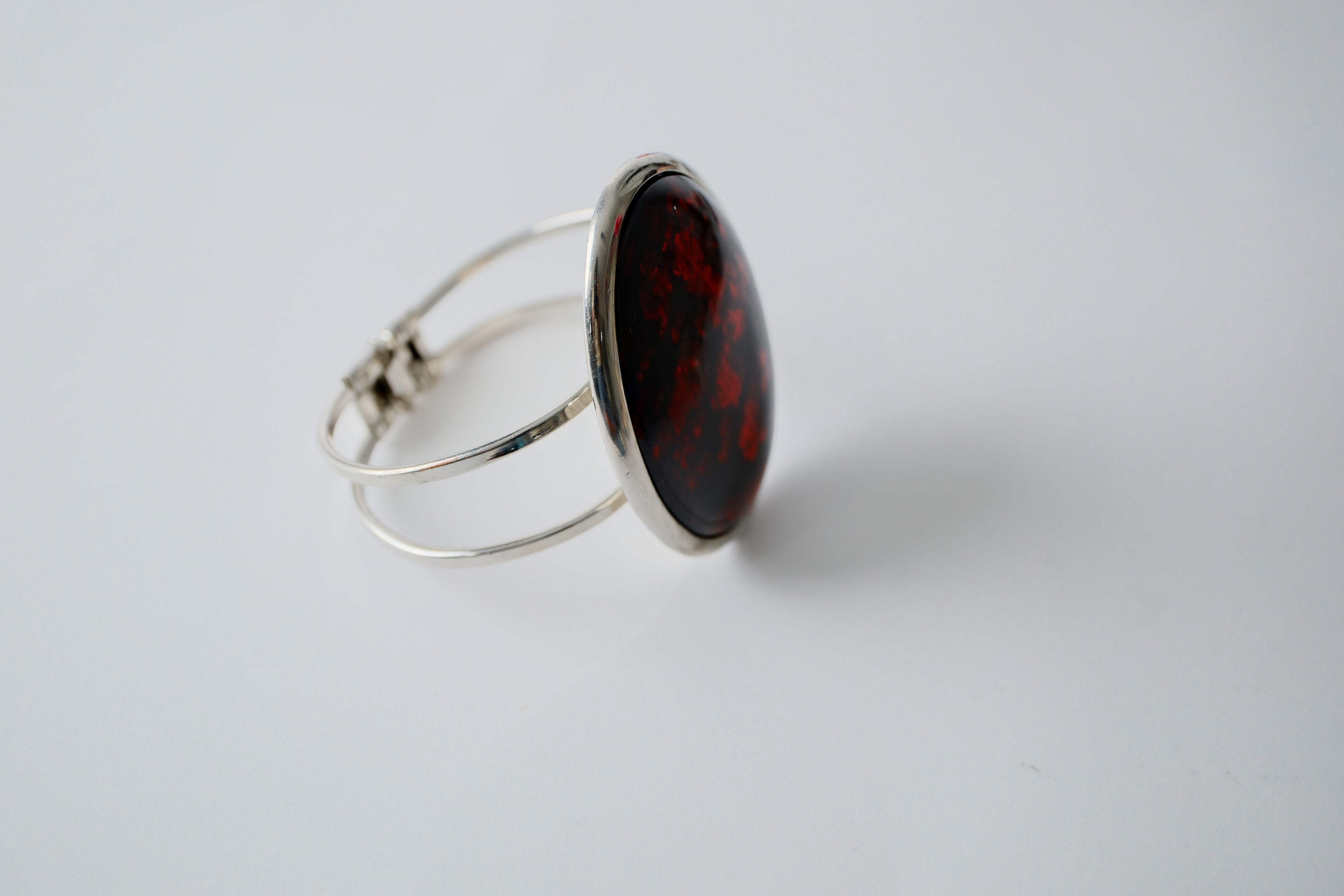 Vintage Red foil-backed Statement Cuff