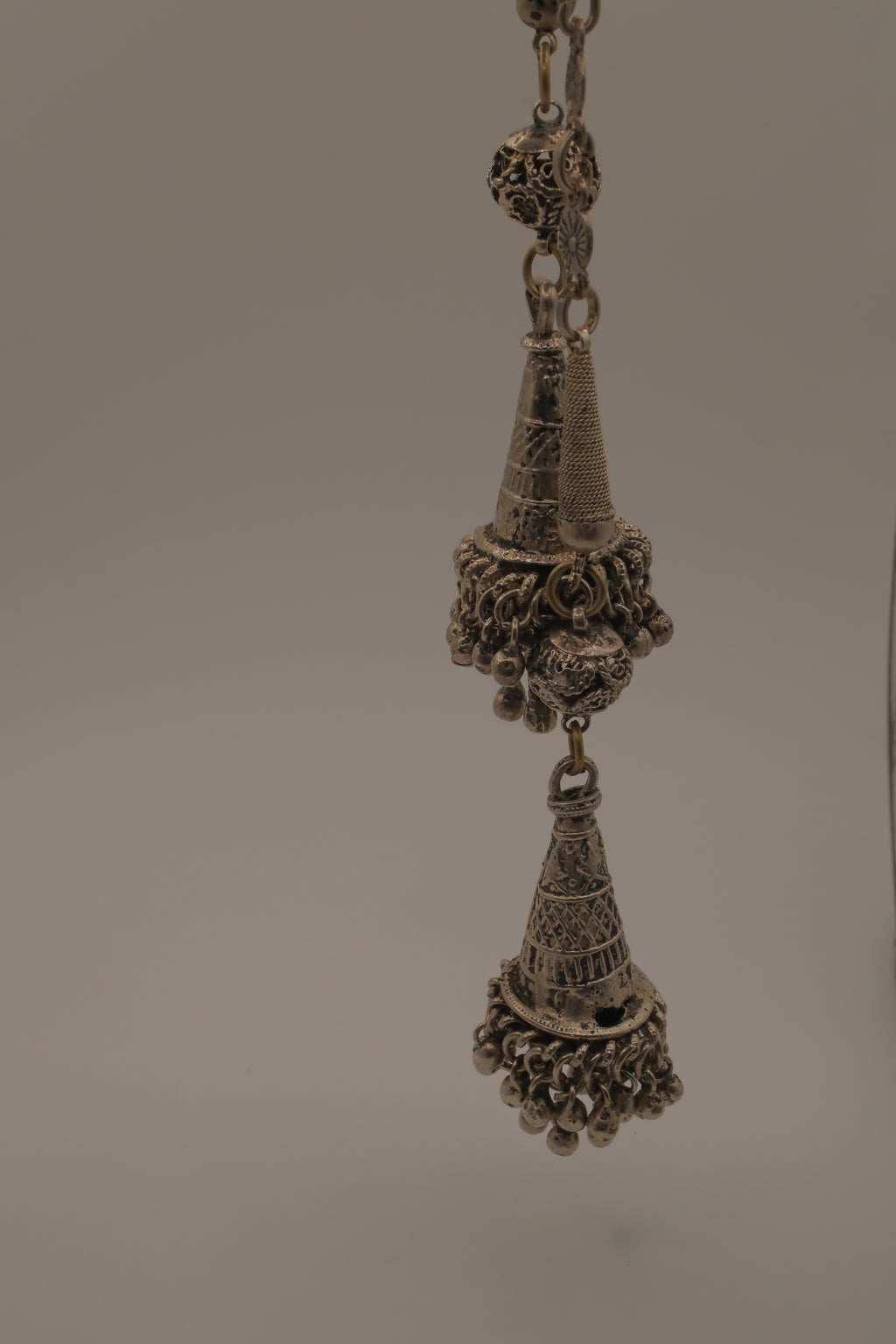 Vintage South Asian Jhumka belt-necklace