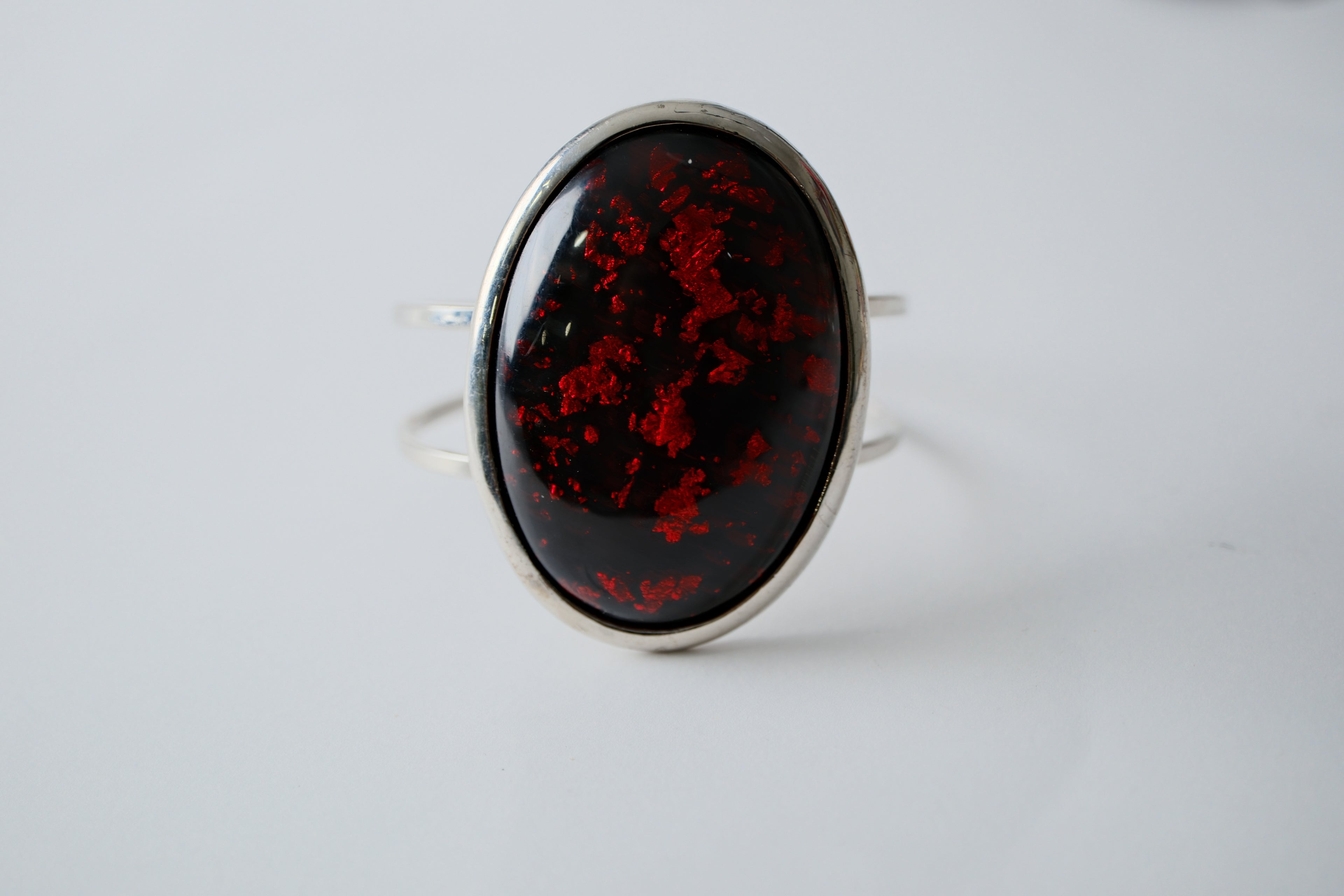 Vintage Red foil-backed Statement Cuff