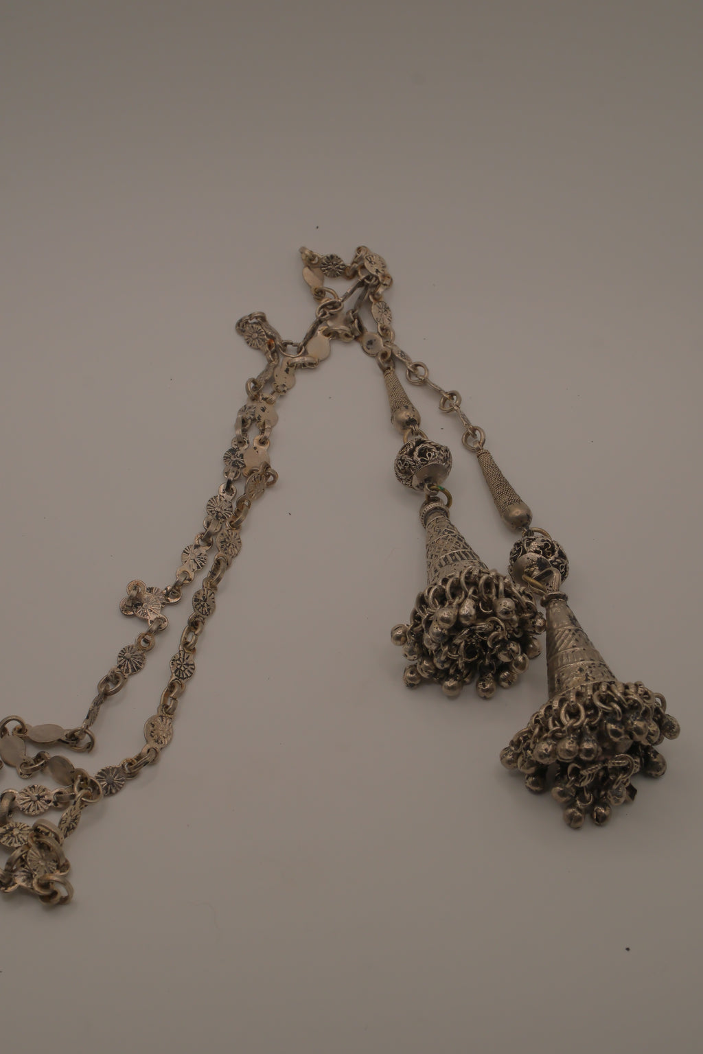 Vintage South Asian Jhumka belt-necklace
