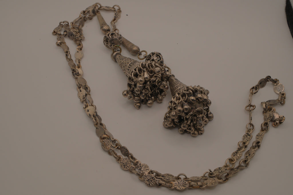 Vintage South Asian Jhumka belt-necklace