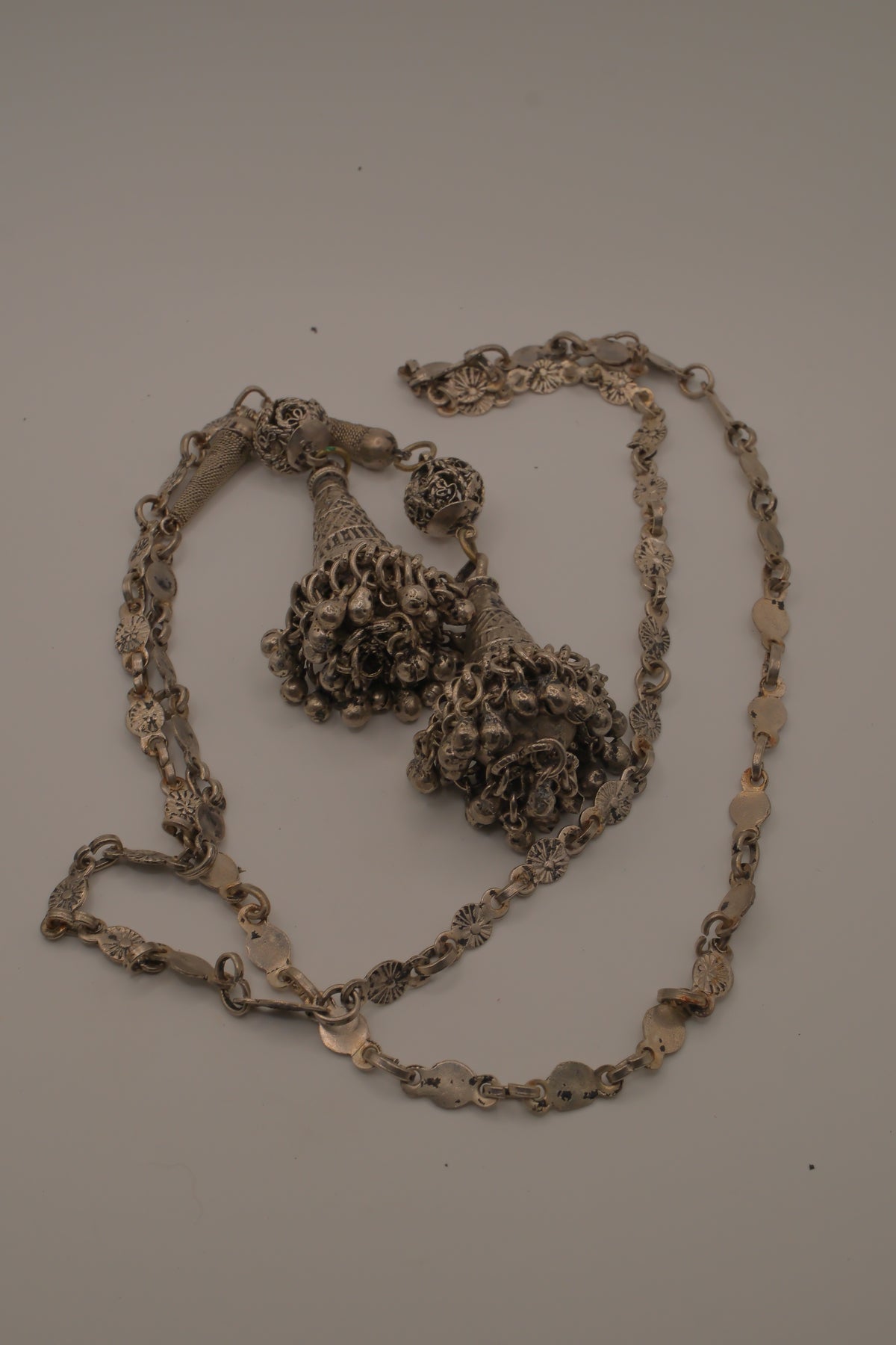 Vintage South Asian Jhumka belt-necklace