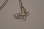 Filigree butterfly pendant necklace