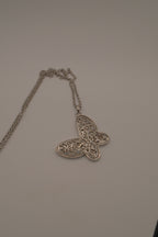 Filigree butterfly pendant necklace