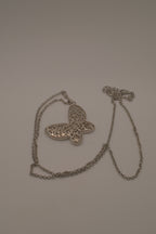 Filigree butterfly pendant necklace