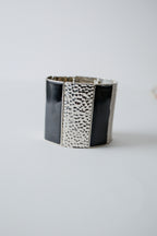 Vintage Black Enamel Stretch Bracelet