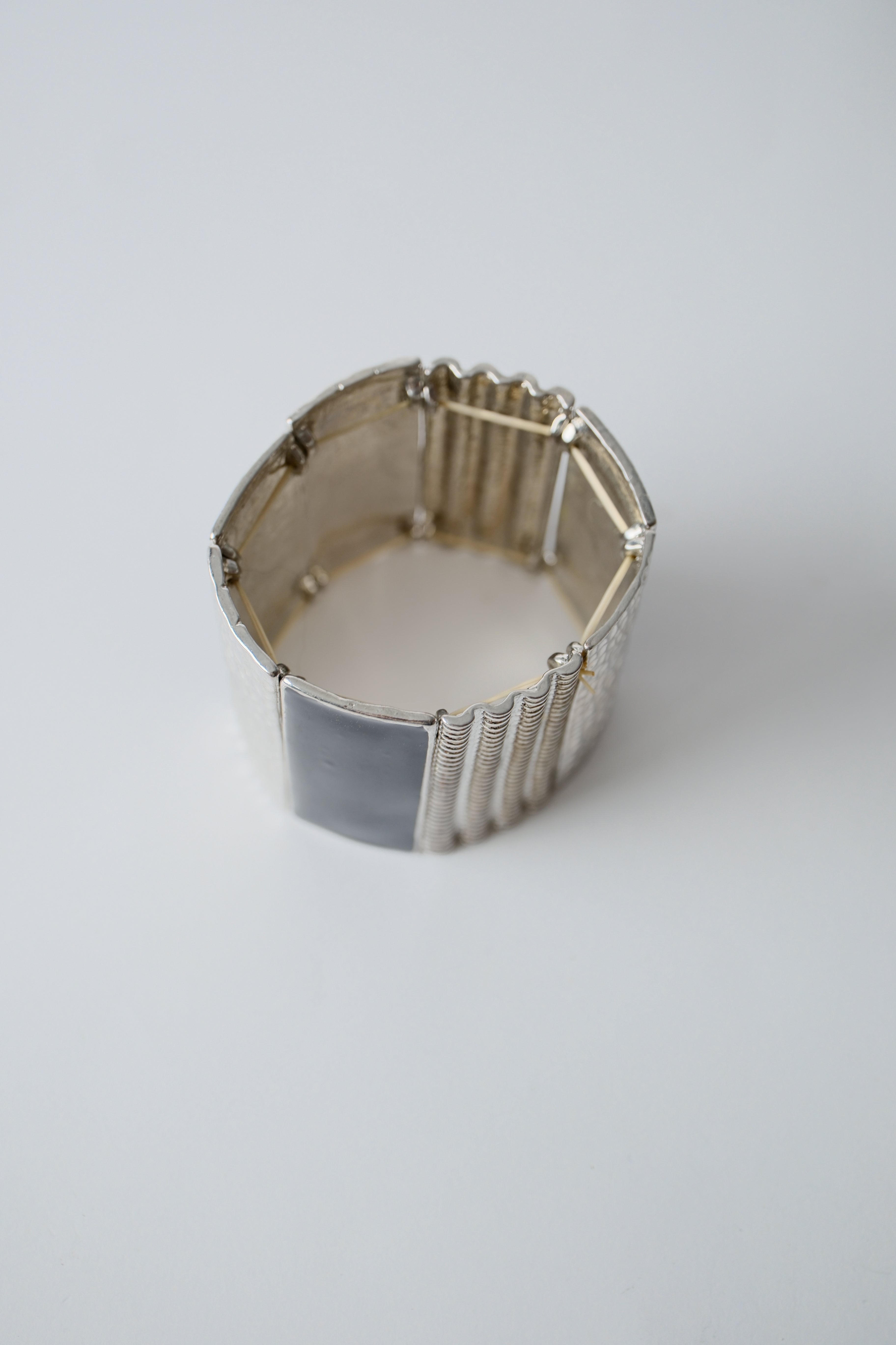 Vintage Black Enamel Stretch Bracelet