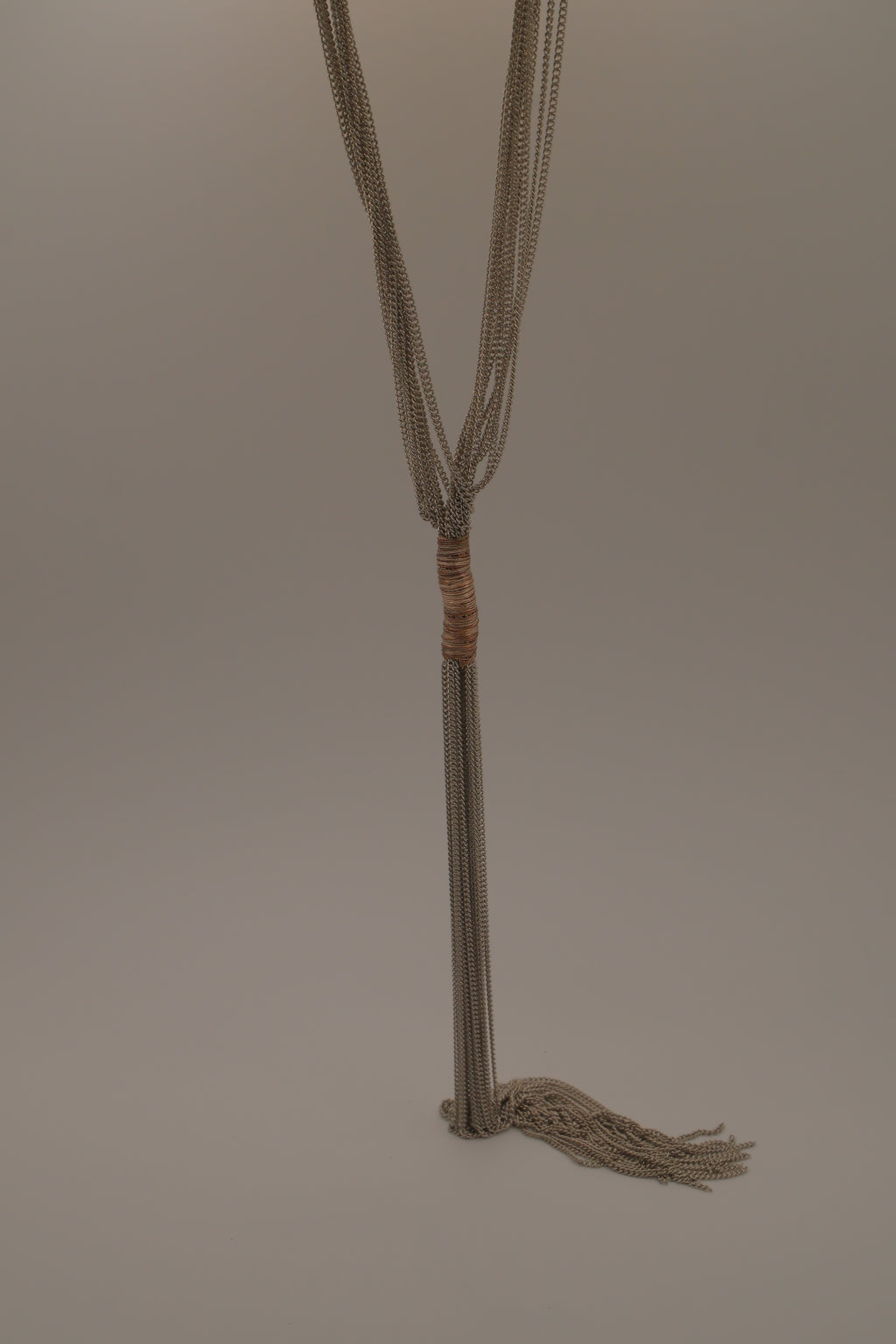 Multi-strand tassel lariat necklace