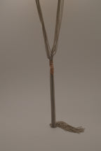 Multi-strand tassel lariat necklace