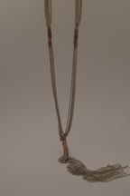 Multi-strand tassel lariat necklace