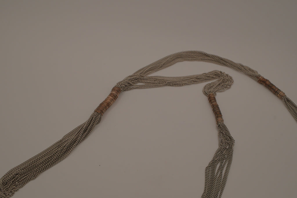 Multi-strand tassel lariat necklace