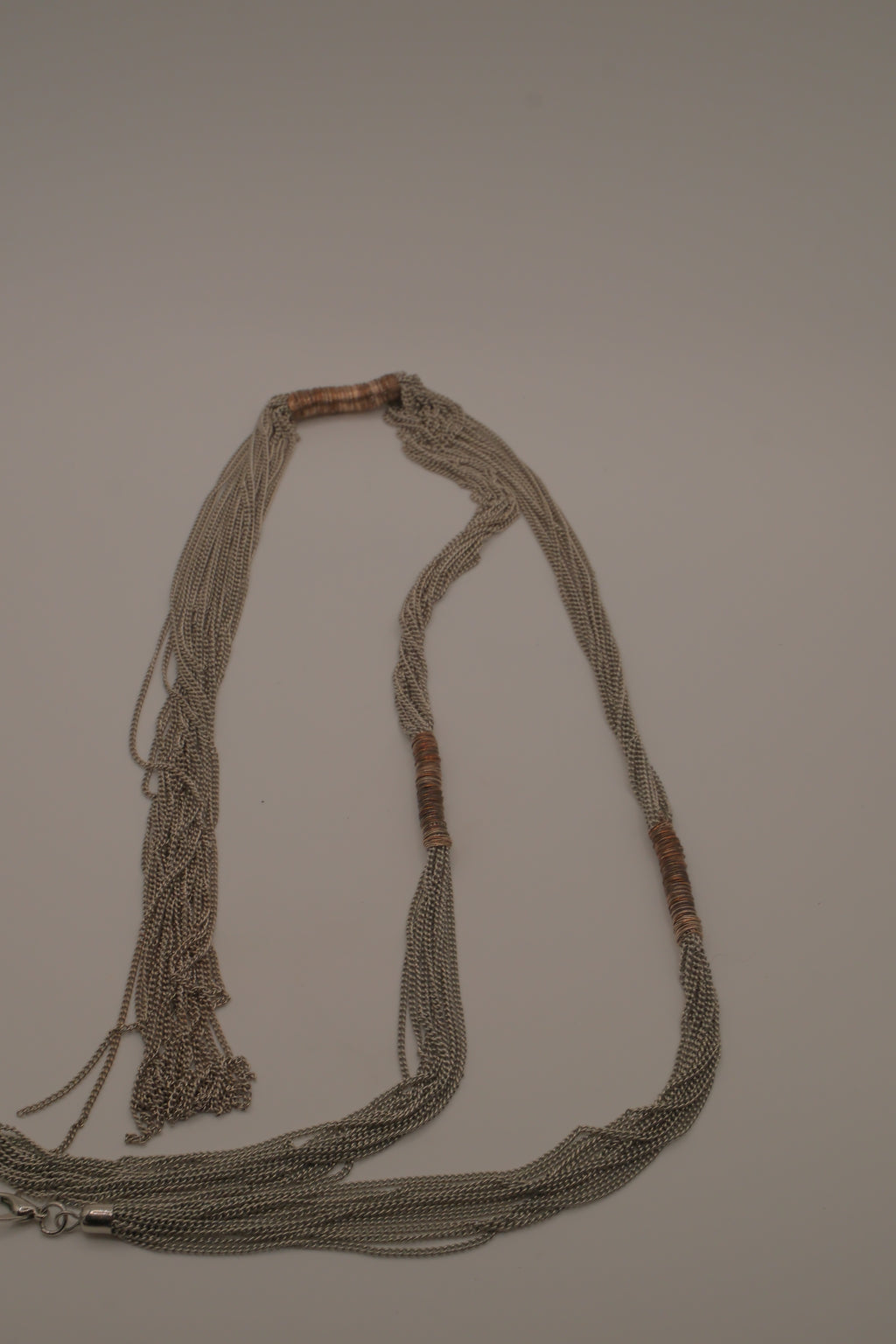 Multi-strand tassel lariat necklace