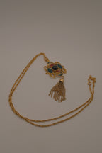 Vintage Etruscan Revival statement pendant necklace