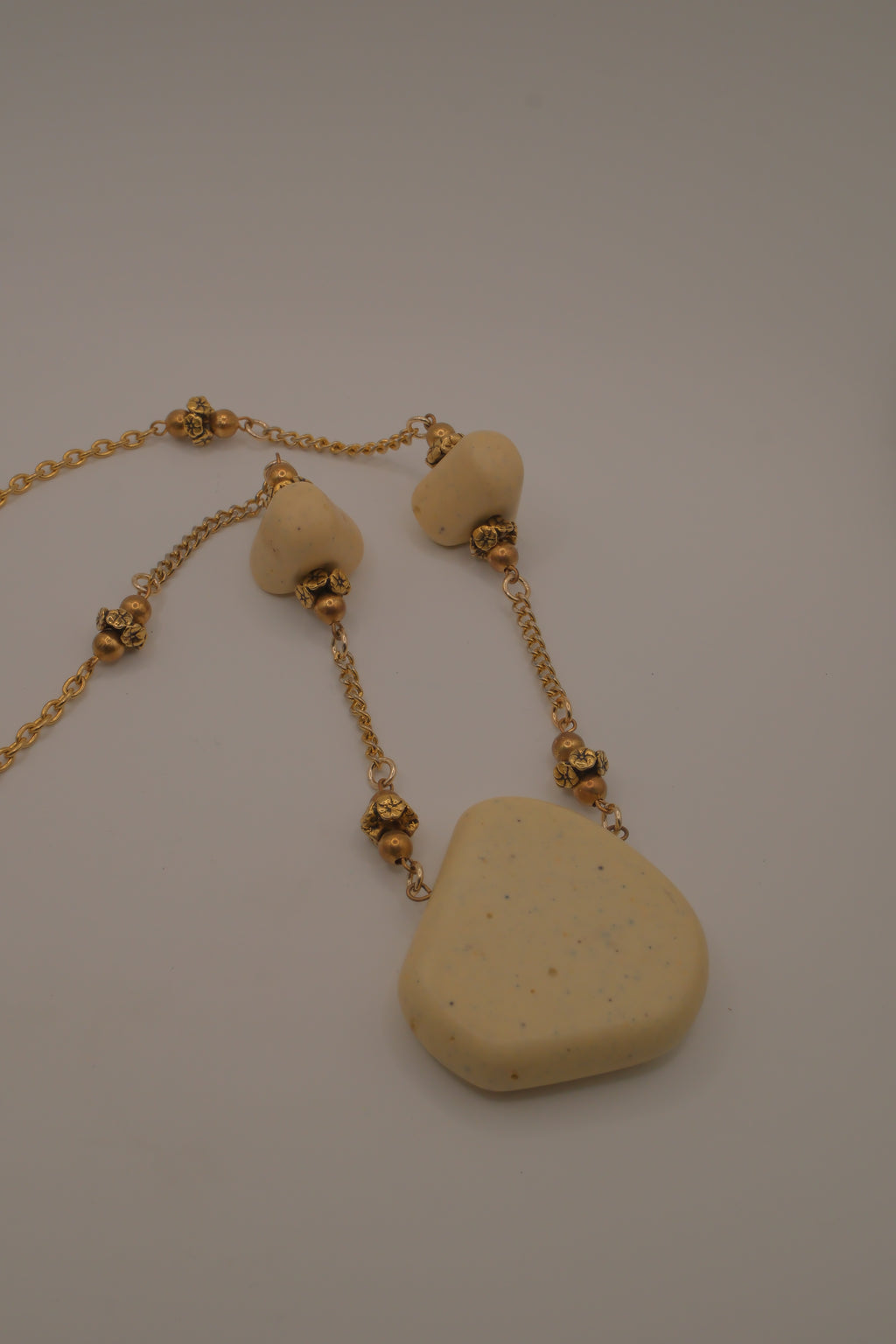 Reworked ceramic statement necklace