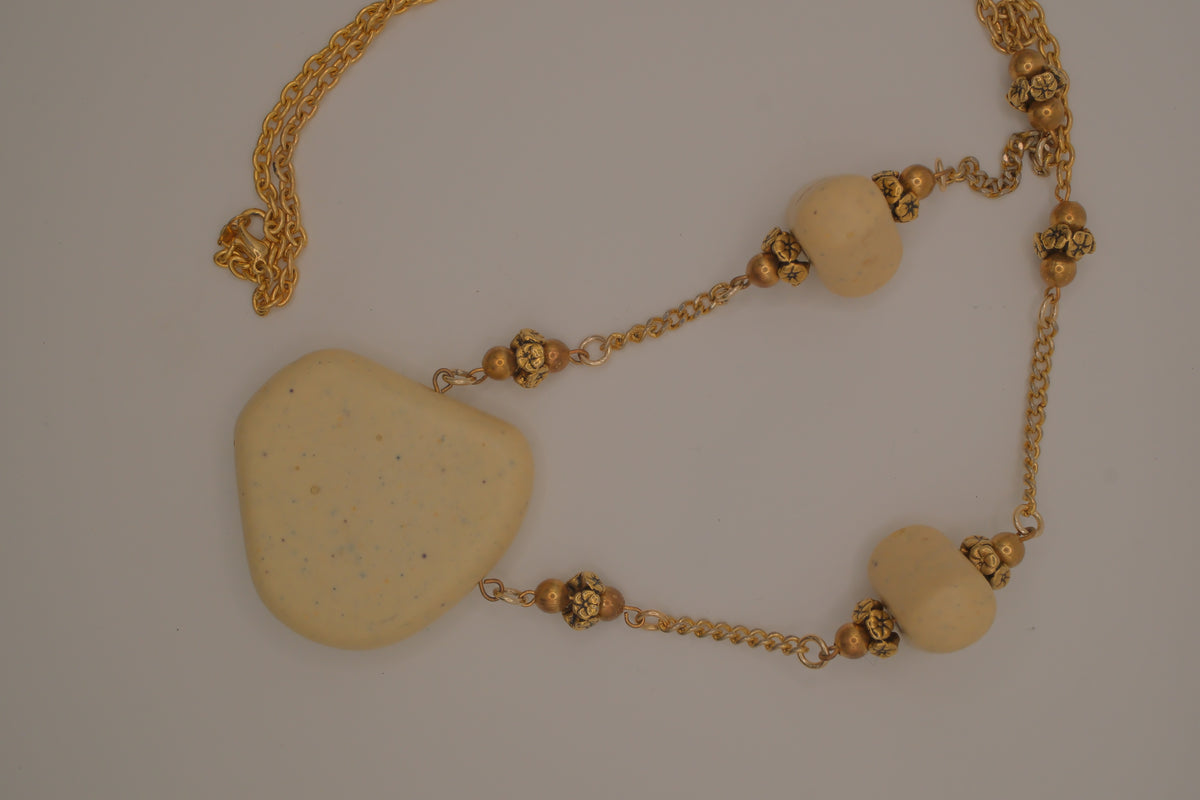 Reworked ceramic statement necklace